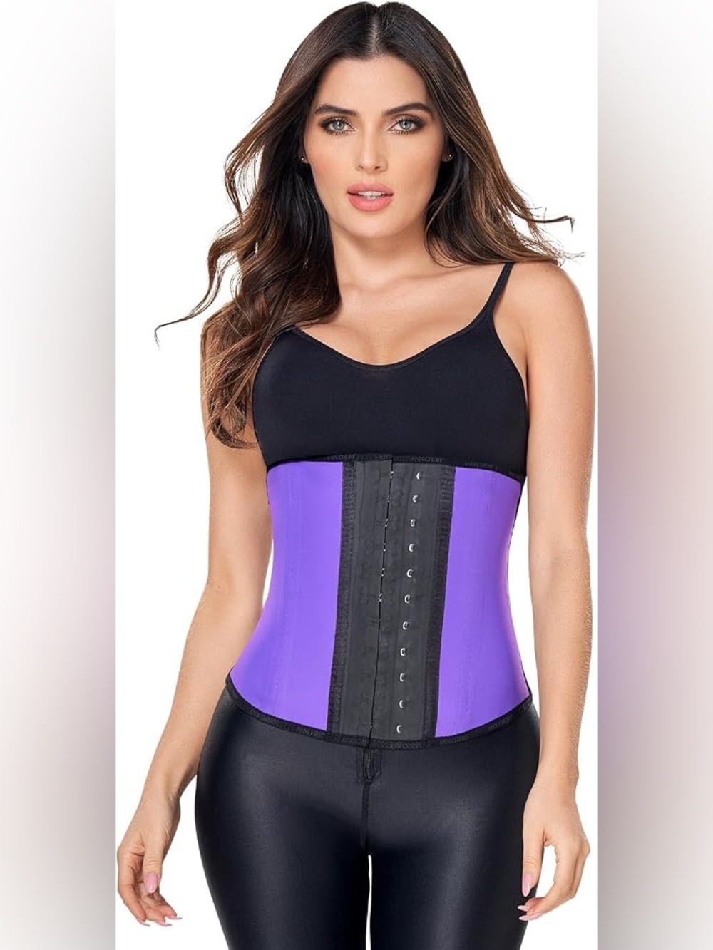 Ann Chery Corset Waist Trainer Weight Loss Colombian Cincher 2 Hook Latex Body